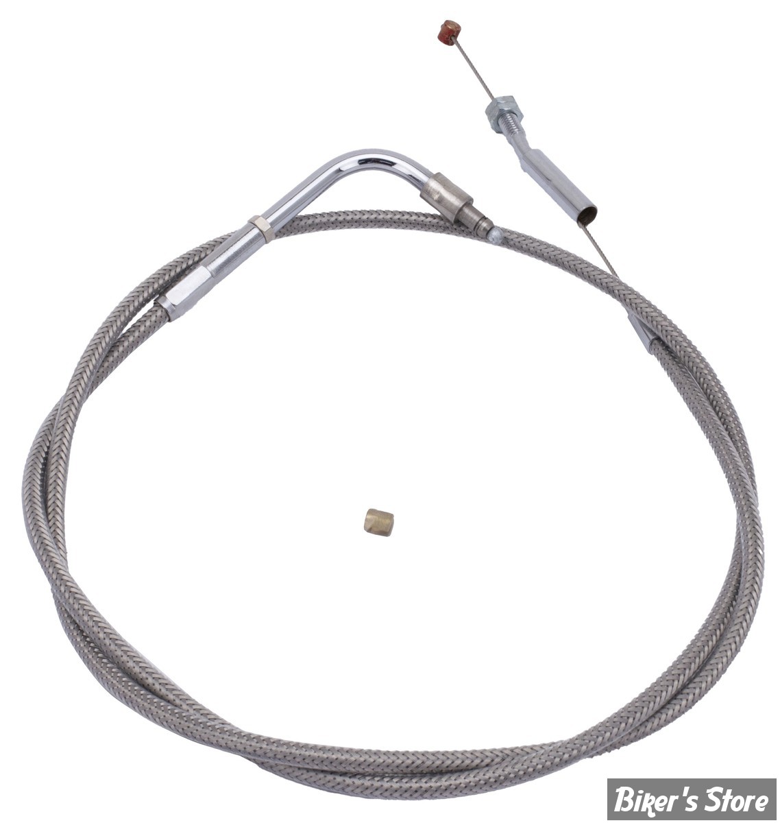 CABLE DE RETOUR POUR BIGTWIN & SPORTSTER AVEC MIKUNI HS 40 - LONGUEUR :104CM - BIGTWIN / SPORTSTER 1996UP - BARNETT - INOX