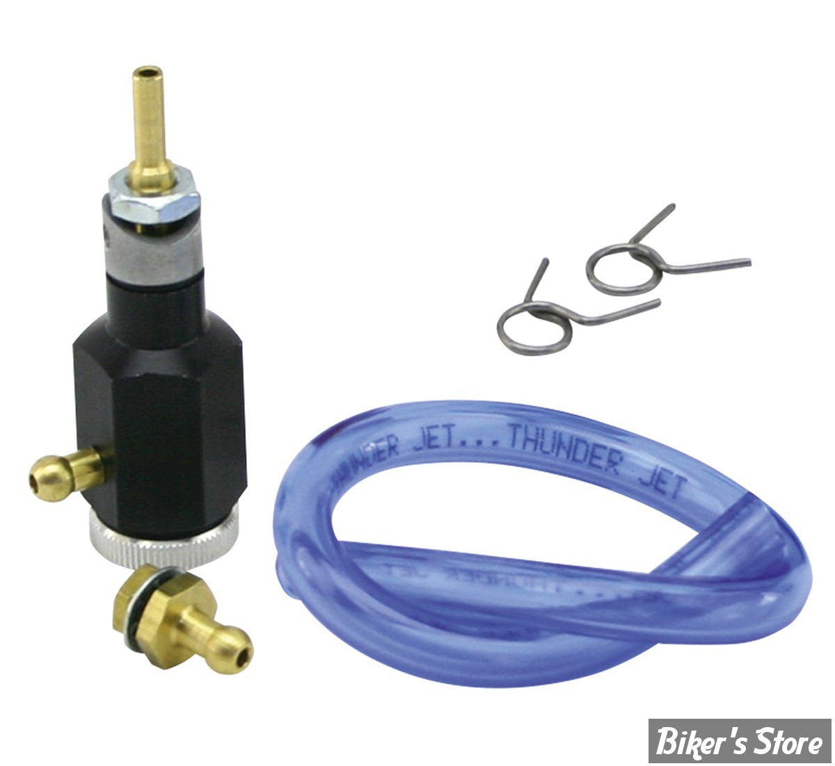 PIÈCE N° 00 - KIT THUNDERJET / ZIPPERS POUR CARBURATEUR S&S B / D / E / G / BENDIX / KEIHIN butterfly - ANODISE NOIR 