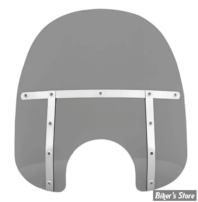 PARE BRISE DÉTACHABLE - MEMPHIS SHADES - MEMPHIS FATS - DÉCOUPE DE PHARE DE 5"3/4 À 7" - HAUTEUR 17" / 43CM - NOIR FUME - MEM32112