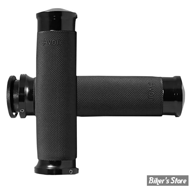 POIGNEES - AVON - CUSTOM CONTOUR GRIPS - INDIAN 18UP - 1" - NOIR / NOIR - IN-TO-CC-86-AN