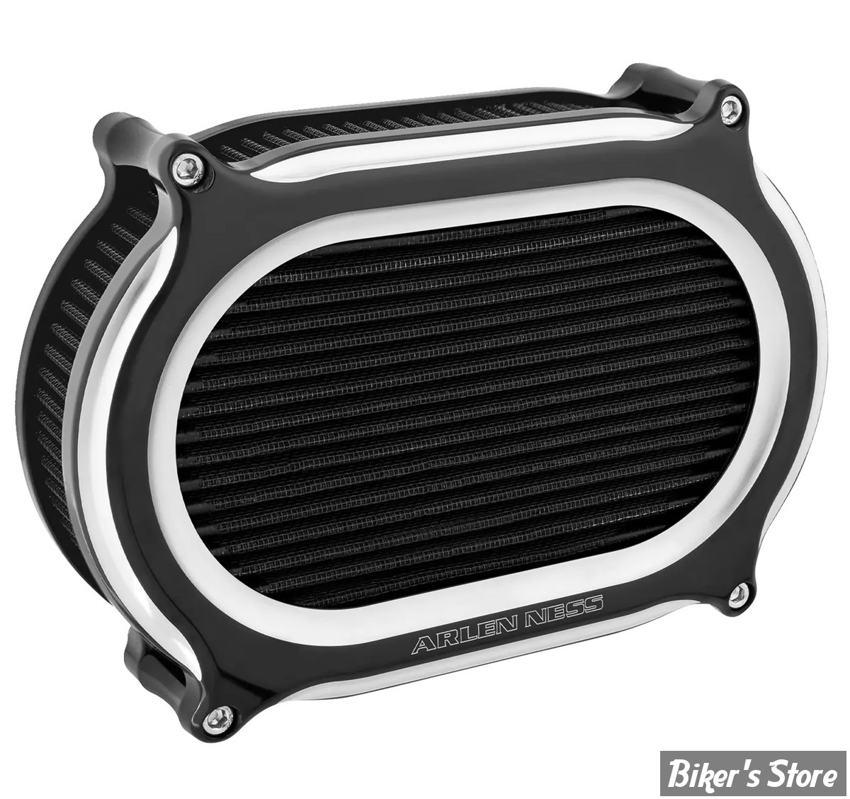 - FILTRE A AIR A.NESS - TOURING 02/07 / SOFTAIL 01/15 / DYNA 04/17 / TWINCAM CARBU CV 99/06 - Stage II Oval Upgrade air cleaner kit - FINITION :  NOIR / CONTRAST CUT - 600-176