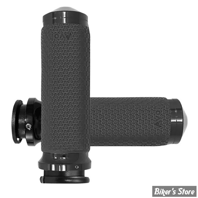 POIGNEES - AVON - MEMORY FOAM GRIPS - INDIAN 18UP - 1" - NOIR / NOIR - IN-TO-MF-63A-AN