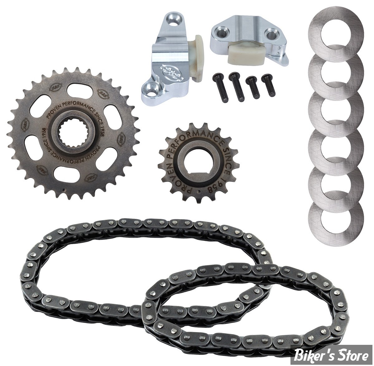 ECLATE I - PIECE N° 00 - KIT DE DISTRIBUTION PAR CHAINE - TWINCAM 07/17 - S&S -  COMPLET - Chain Drive Kit - 330-0843