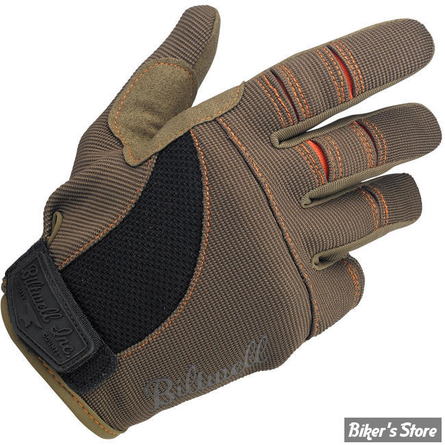 GANTS - BILTWELL - MOTO - COULEUR : MARRON / ORANGE - TAILLE XS