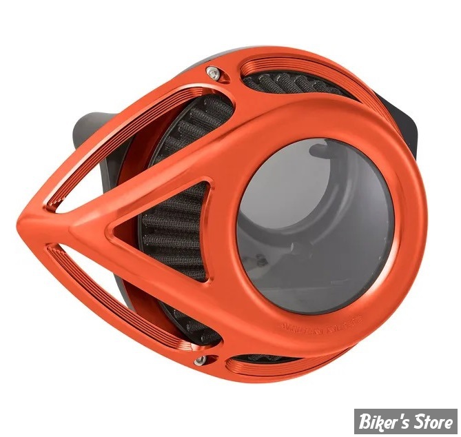 FILTRE A AIR - ARLEN NESS - CLEAR TEAR SERIES AIR CLEANER - TOURING 02/07 / SOFTAIL 00/15 / DYNA 99/17 / TWINCAM CARBU CV 99/06 - ANODISE ORANGE - 600-002