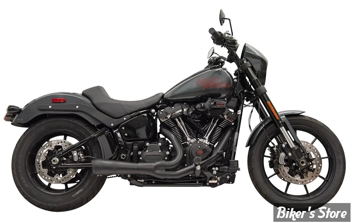 ECHAPPEMENT - BASSANI - SOFTAIL FXBB / FXLR / FXLRS / FXST / FLSL / FXFB / FXLRST / FXRST / FLHC - 2 EN 1 THE RIPPER - NOIR - 1S75B