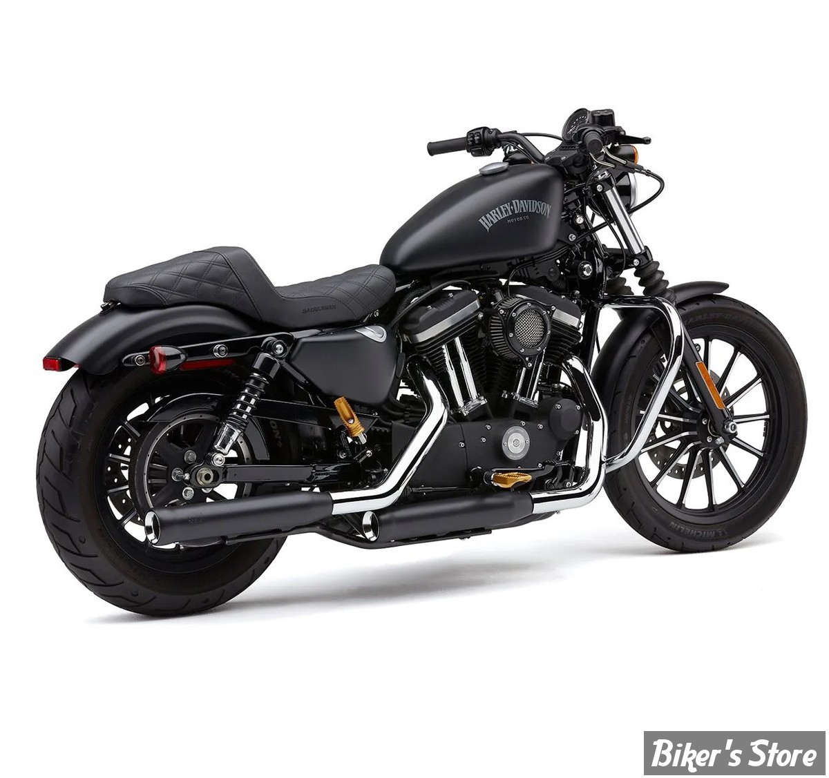 SILENCIEUX COBRA - SPORTSTER 14/22 - Neighbor Hater Slip-On - NOIR - 6086RB