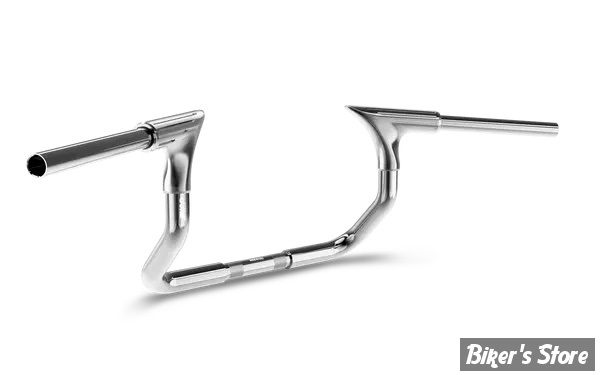 GUIDON - HAUTEUR : 25.40CM / 10" - ZARD - EAGLE  HANDLEBAR - 32MM / 1"1/4 - FLHX 23UP - CHROME - ZHD112F100-C