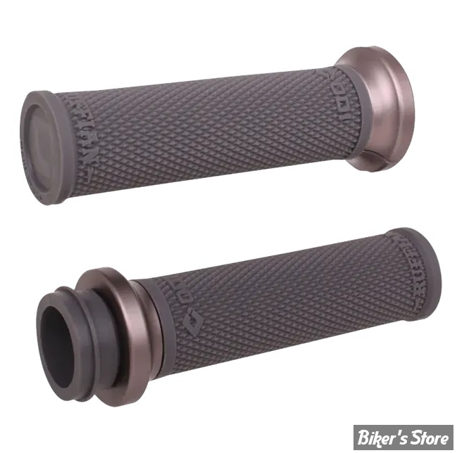POIGNEES - INDIAN TBW 2018UP - ODI - Lock-On Ruffian Street Grips for Indian - 1" - NOIR / GUN METAL - V30ITWH-H