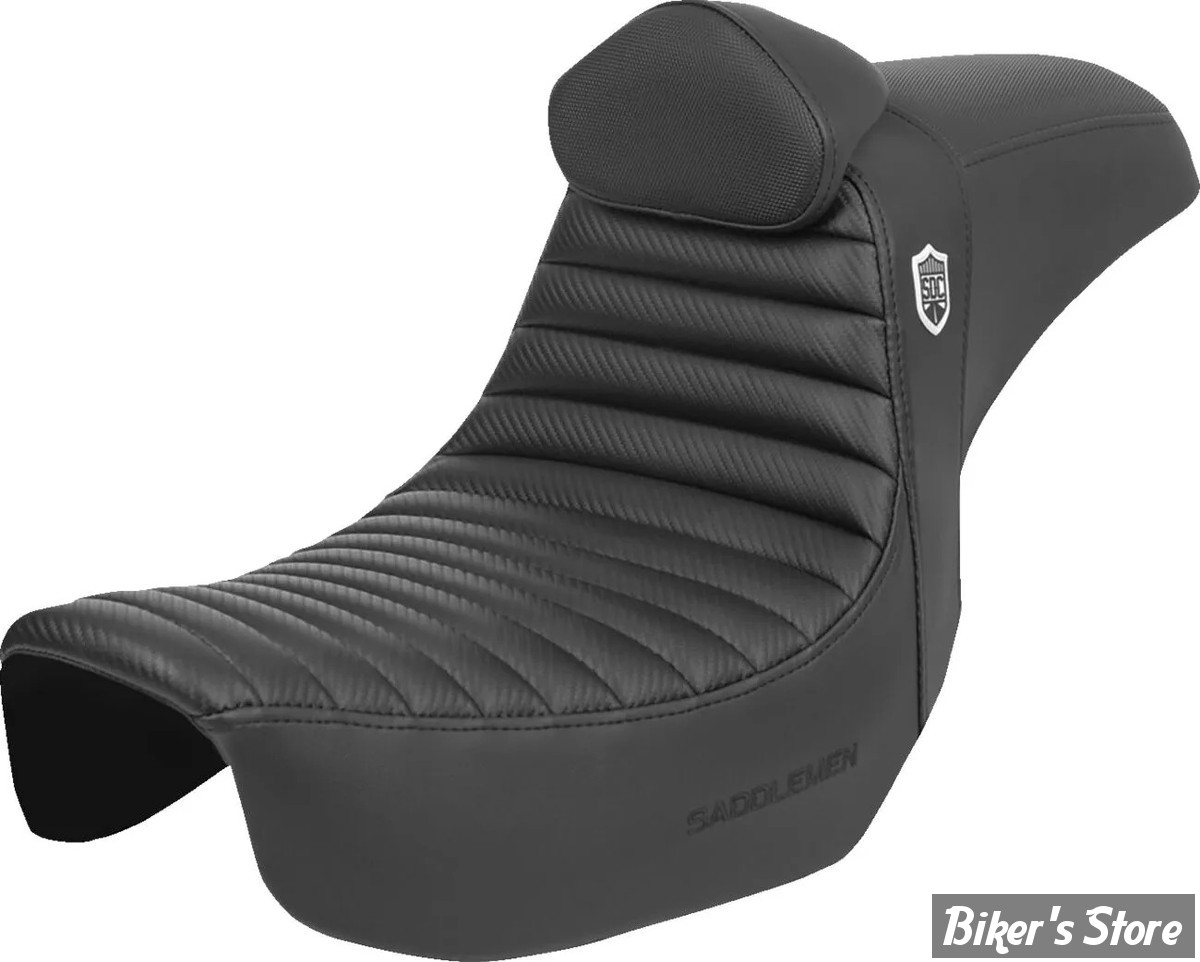 -  SELLE SADDLEMAN - DYNA 06/17 - SEAT PRO SERIE SDC GRIPPER - AVEC DOSSIER PILOTE - CARBON TR - NOIR  / COUTURES NOIR - SC80604TB