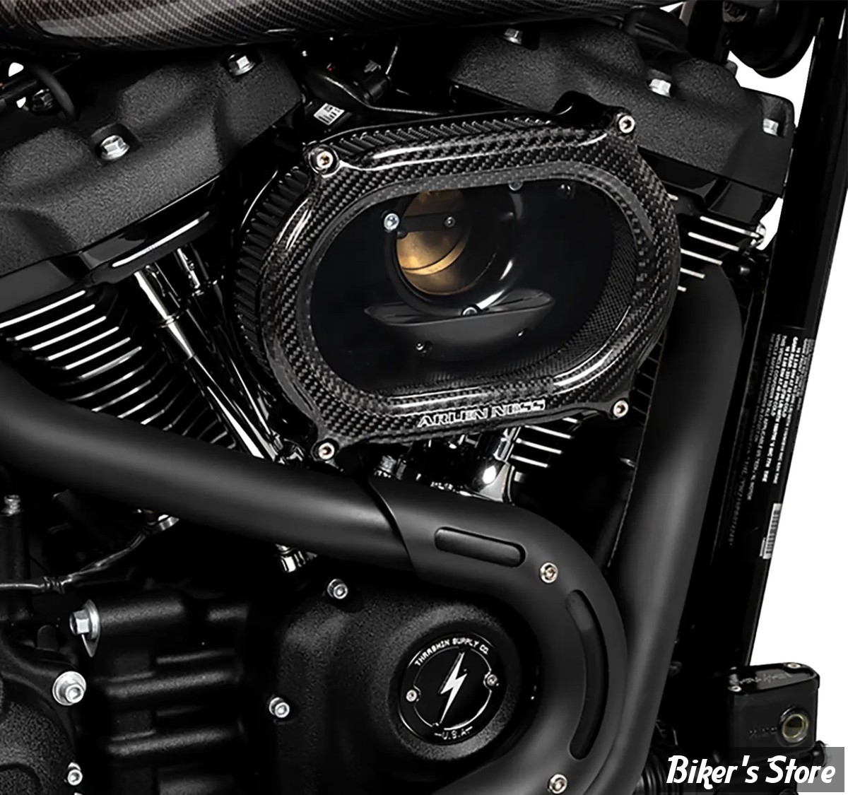 FILTRE A AIR - A.NESS - MILWAUKEE EIGHT 2023UP - METHOD OVAL AIR CLEANER - FINITION : CARBONE - 600-266