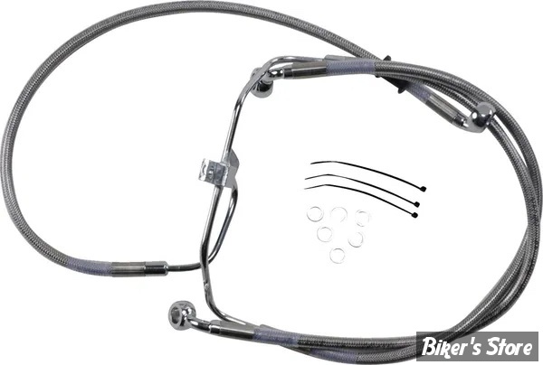 DURITE DE FREIN AVANT - DYNA FXDF 08/17 / FXDL 14/17 - LONGUEUR : +2 " (52CM / 20" 5/8) - OEM 42163-08 - INOX - 660325-2
