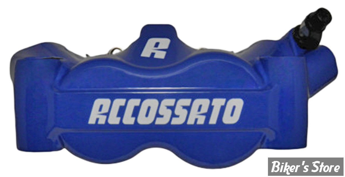 ETRIER RADIAL - ENTRE AXES : 100MM - ETRIER AVANT ACCOSSATO - 4-PISTONS - 100MM MONOBLOCK RADIAL BRAKE CALIPER - COTÉ : DROIT - BLEU