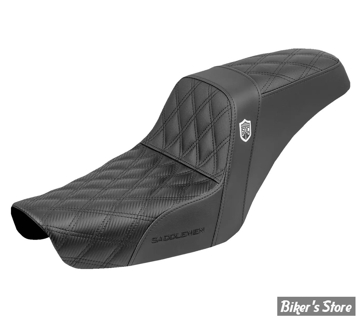 -  SELLE SADDLEMAN - DYNA 99/03 - SEAT PRO SERIE SDC GRIPPER - LS DOUBLE DIAMOND - NOIR  / COUTURES NOIR - SC89604D0