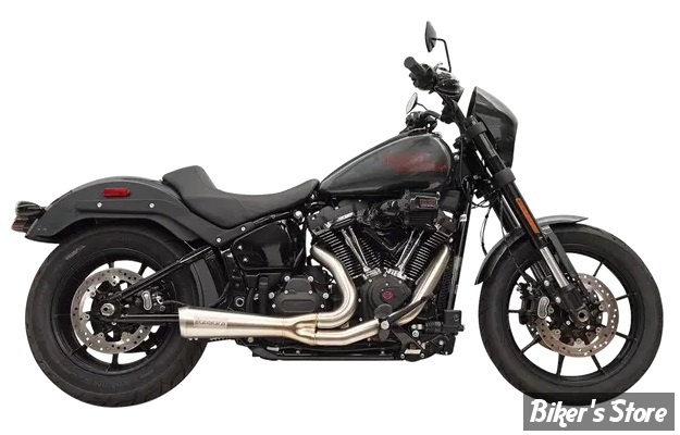 ECHAPPEMENT - BASSANI - SOFTAIL FXBB / FXLR / FXLRS / FXST / FLSL / FXFB / FXLRST / FXRST / FLHC - 2 EN 1 THE RIPPER - INOX - 1S75SS