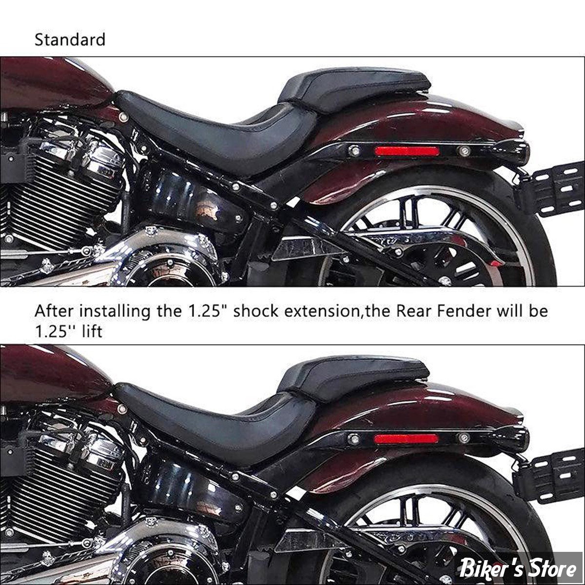 - KIT DE REHAUSSEMENT - SOFTAIL MILWAUKEE-EIGHT® 2018UP - EXTENSION DE SUPPORT D’AMORTISSEUR ARRIERE - REHAUSSEMENT DE 32MM / 1 1/4" - ZODIAC