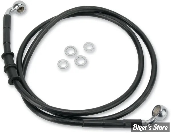 - DURITE DE FREIN AVANT - DYNA FXDWG 10/15 - LONGUEUR : +2" (117CM / 46"1/8) - OEM 42740-10 - INOX / NOIR - 660323-2BLK