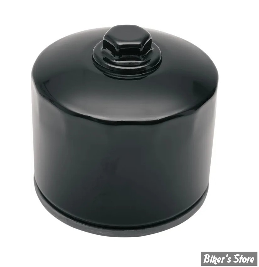 FILTRE A HUILE - SPORTSTER 80/84 ET FL/FX 82/84 - DRAG SPECIALTIES - NOIR AVEC ECROU - 63782-80A ET 63810-80