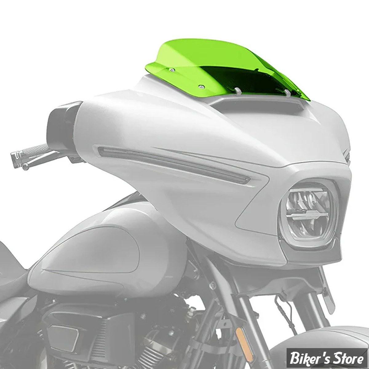 PARE BRISE -  ZODIAC - FLHX / FLHXSE 2023UP - PARE-BRISE POUR CARENAGES BATWING - HAUTEUR : 10" / 25,54CM - COULEUR : VERT