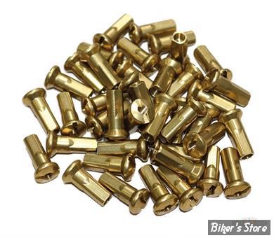 36 Tétons De Rayons Laiton 14G 16mm Pour Roues De Vélo, Universels (BMX, VTT, Route...)