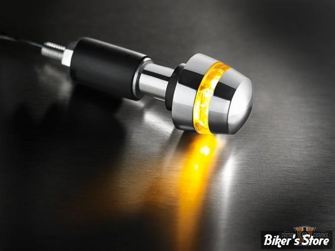 Clignotant d'extrémité de guidon de moto LED, clignotant blanc jaune Clignotant d'extrémité de guidon de moto LED, clignotant blanc jaune
