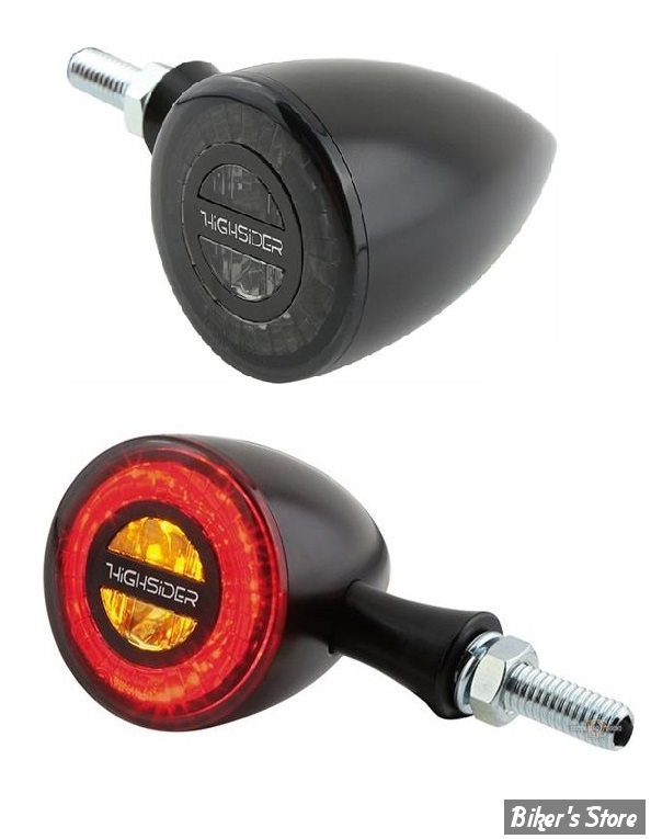 Highsider ROCKET CLASSIC DEL ARR-Voyant Frein Clignotant Unité Chrome