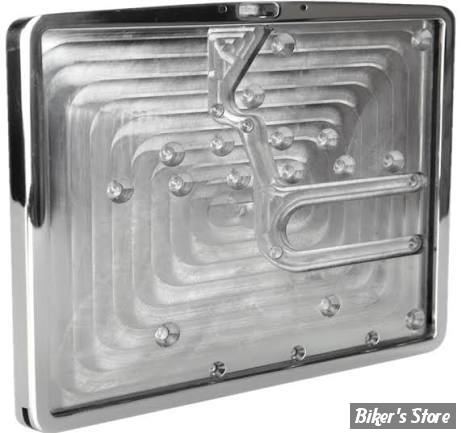 JAPAN - CADRE / CHASSIS DE PLAQUE 125 X 130 MM - THUNDERBIKE - FINITION :  POLI - 28-98-340