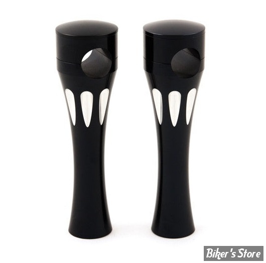 RISERS - HAUTEUR : 150MM / 6" - KEN'S FACTORY - RAINURES - NOIR - 2-002