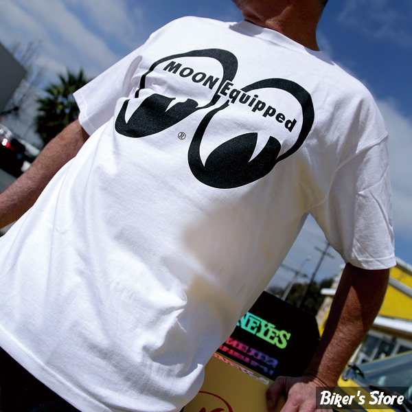 TEE-SHIRT - MOON - MOON EQUIPPED - LOGO - COULEUR : BLANC - TAILLE 2 / S