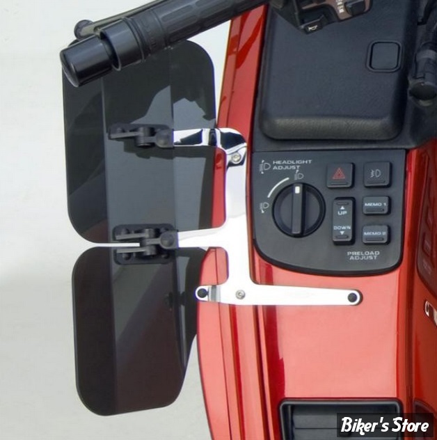  DEFLECTEURS D'AIR LATÉRAUX DE CARÉNAGE - HONDA GOLDWING 01/10 - NATIONAL CYCLE - Wing Deflectors™ Fairing Mount for GL1800 - FUMÉ FONCÉ - N5107