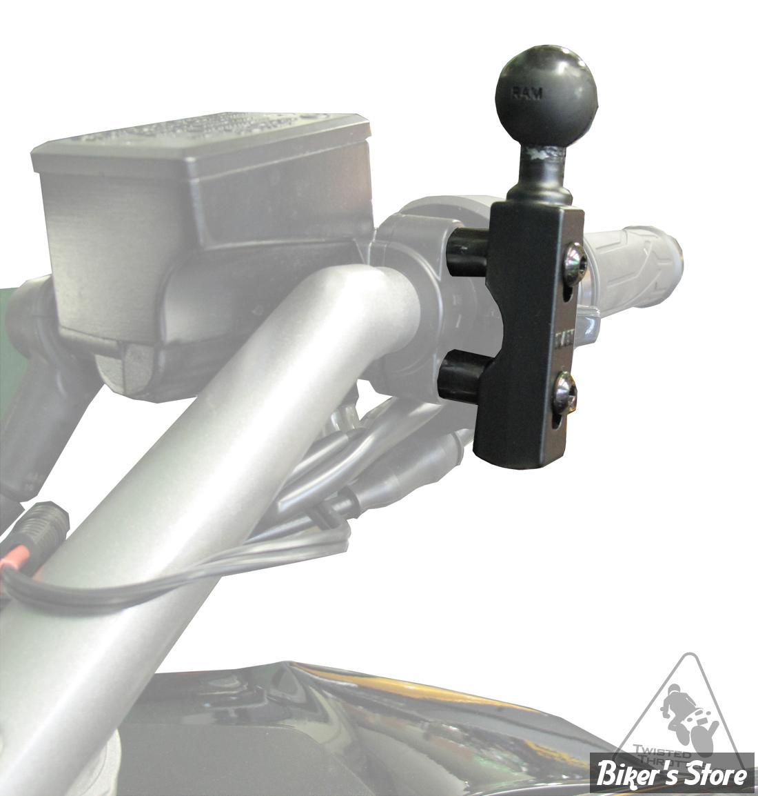 Support de Telephone / GPS - RAM MOUNTS - A / SUPPORT U ET/OU COMMODO  GUIDON AVEC BOULE B - NOIR - Biker's Store