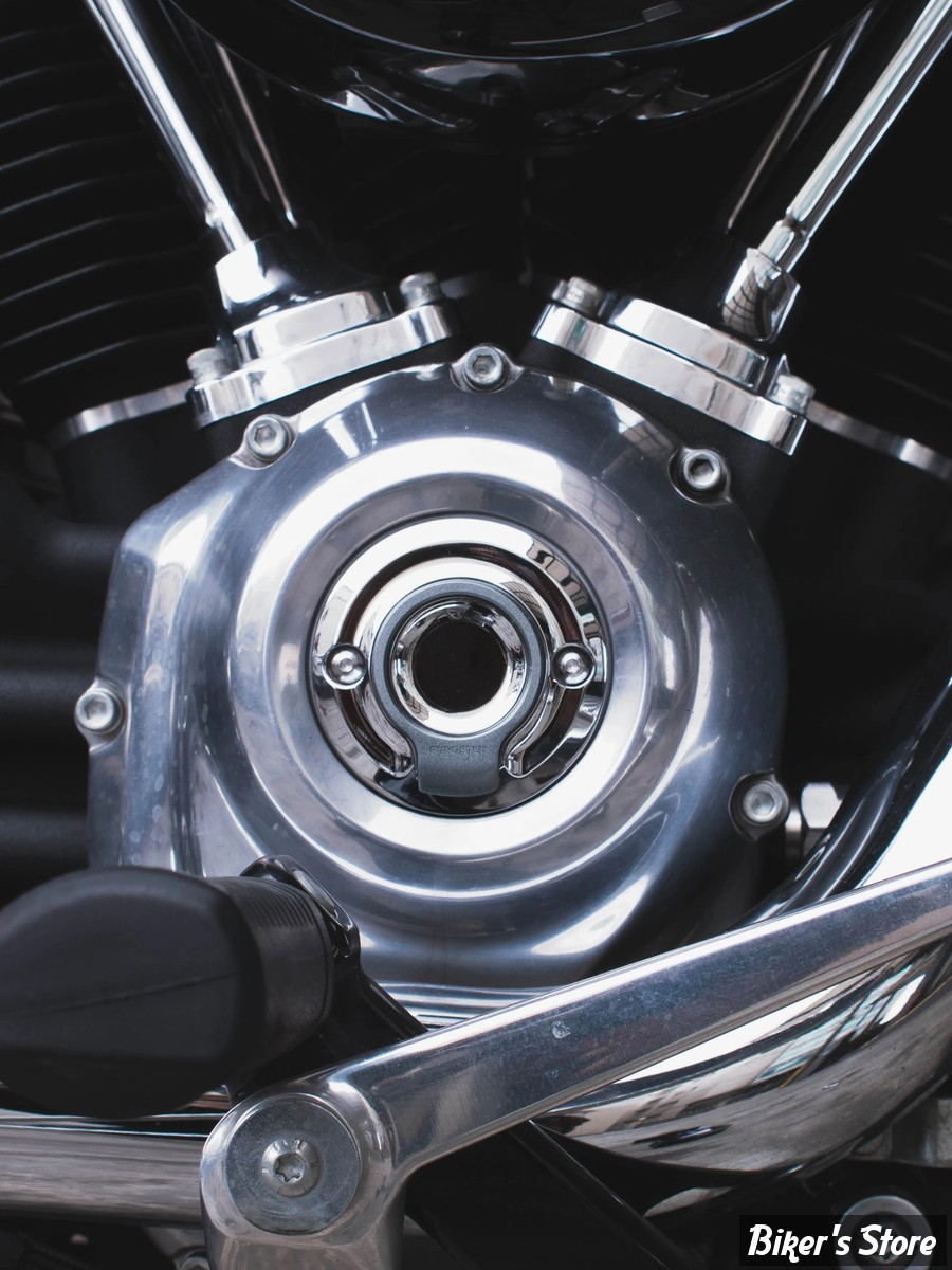ECLATE I - PIECE N° 23 - CACHE ALLUMAGE POUR MILWAUKEE-EIGHT® SOFTAIL / TOURING 17UP - Fangster Point cover - CHROME SMOKY