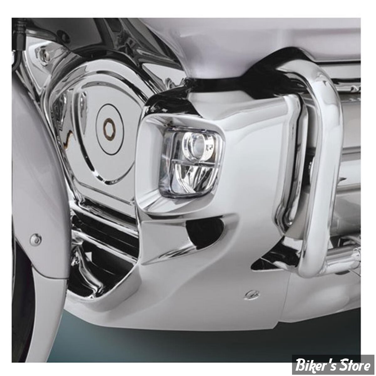 SABOT AVANT INFERIEUR - SHOW CHROME / BIG BIKE PARTS - HONDA GOLDWING GL1800 2001/2017 - LOWER COWL RECTANGULAR - CHROME - 52-908
