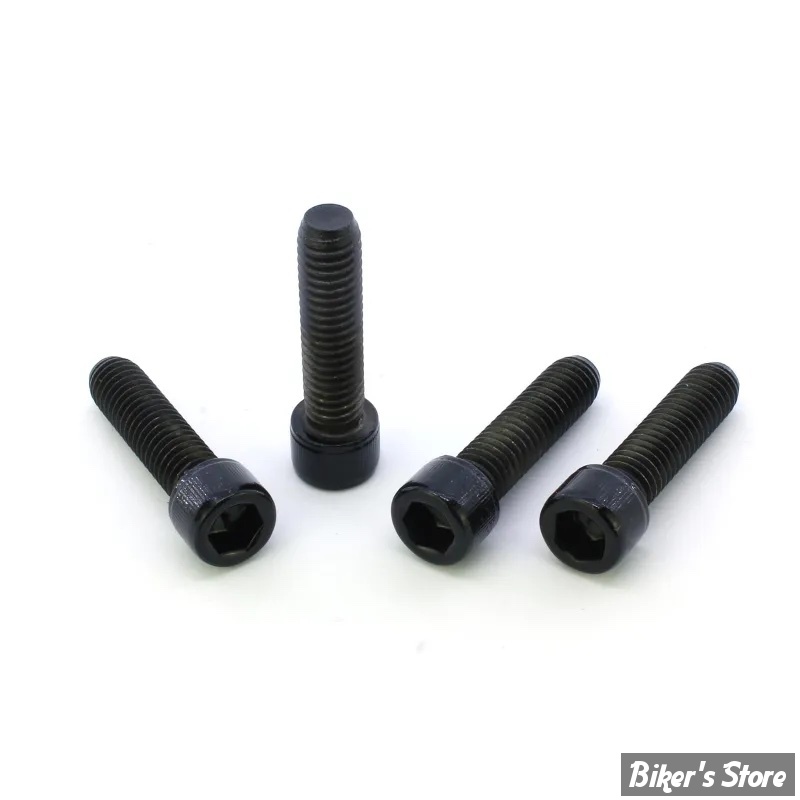 ECLATE N - PIECE N° 07 - KIT VISSERIE DE TES DE FOURCHE - OEM 3056 - SPORTSTER 04/20 - SCREWS4BIKES - NOIR BRILLANT - 4 VIS - GK.HD.1.swg