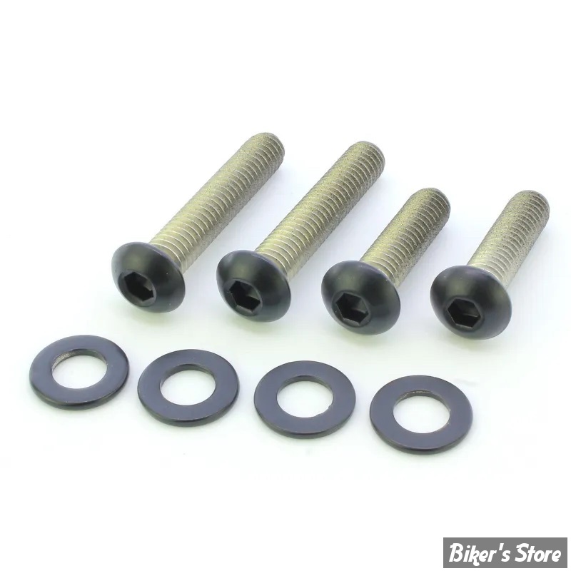 ECLATE O - PIECE N° 05 - KIT VISSERIE DE SABRES ET DE GB AR - SPORTSTER 04/20 - OEM 10200521 / 3056 - Screws4Bikes - NOIR BRILLANTI -  FS.HD.5.sw