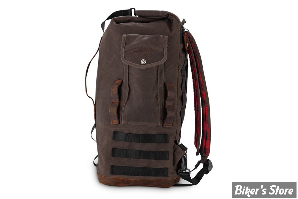 SAC BURLY BRAND BURLY VOYAGER SISSY BAR BACKPACK MARRON B151013D