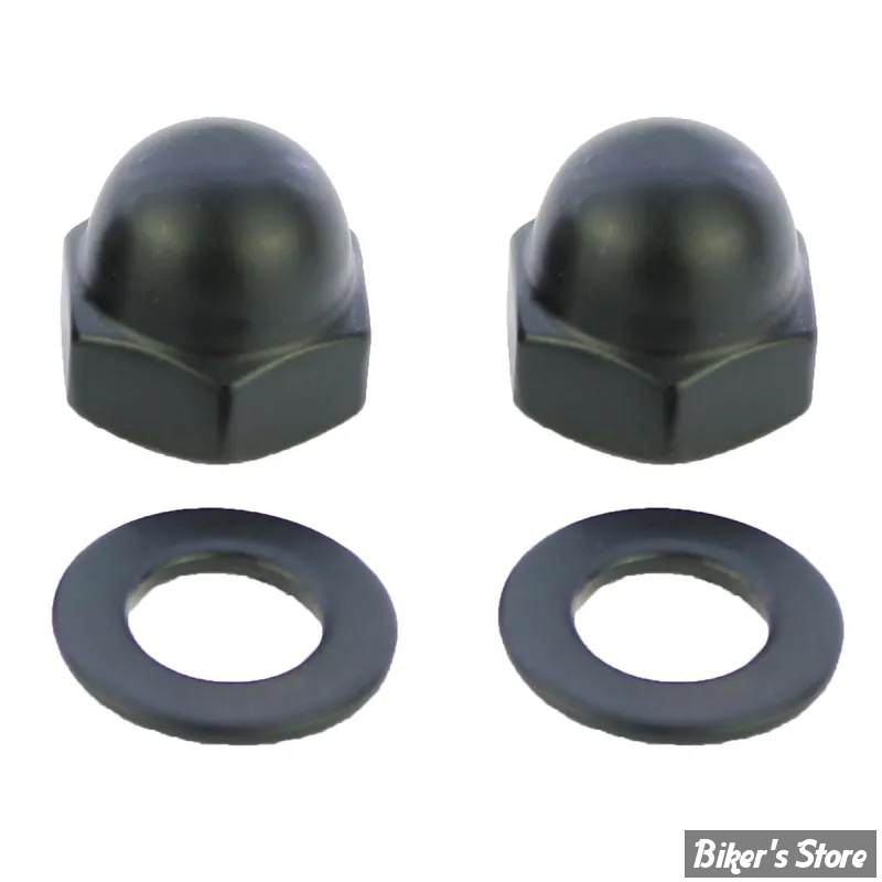 - KIT DE VISSERIE DE RÉTROVISEUR - OEM 7720 / 7736 (ECROU) / 7127 (RONDELLE) - SCREWS4BIKES - NOIR MAT - SM.HD.1.swm