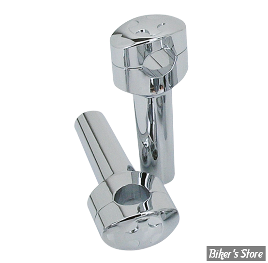 RISERS ZODIAC / CROSS BLADE - RISERS ZODIAC - FUSION - CROSS BLADE - HAUTEUR : 5" (127MM) - CHROME