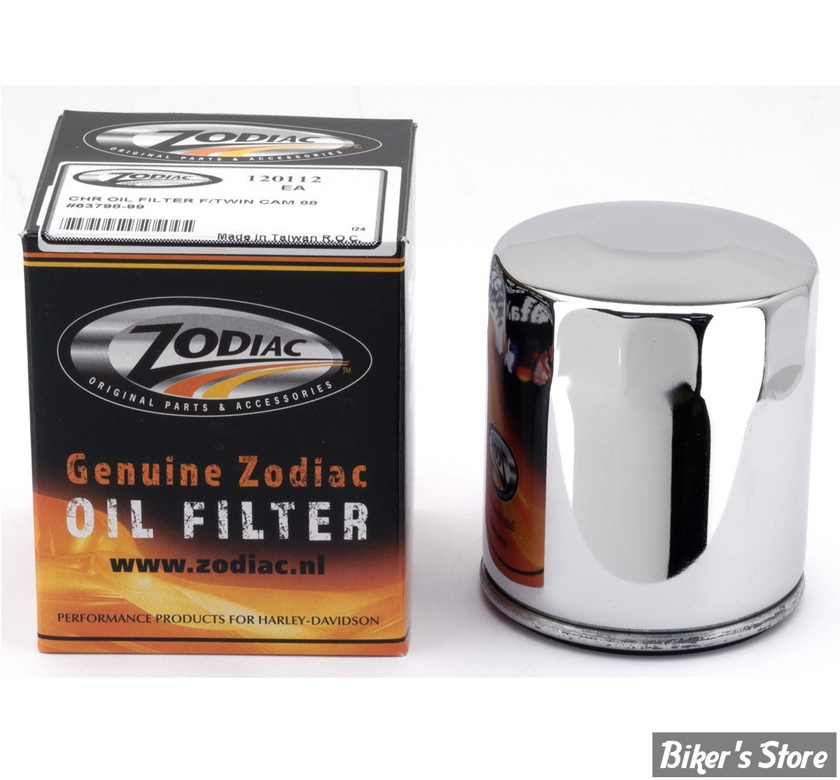 - FILTRE A HUILE - TWIN CAM 99UP / M8 17UP - ZODIAC - TYPE : QUALITE TWIN CAM - CHROME - 63731-99 / 63798-99