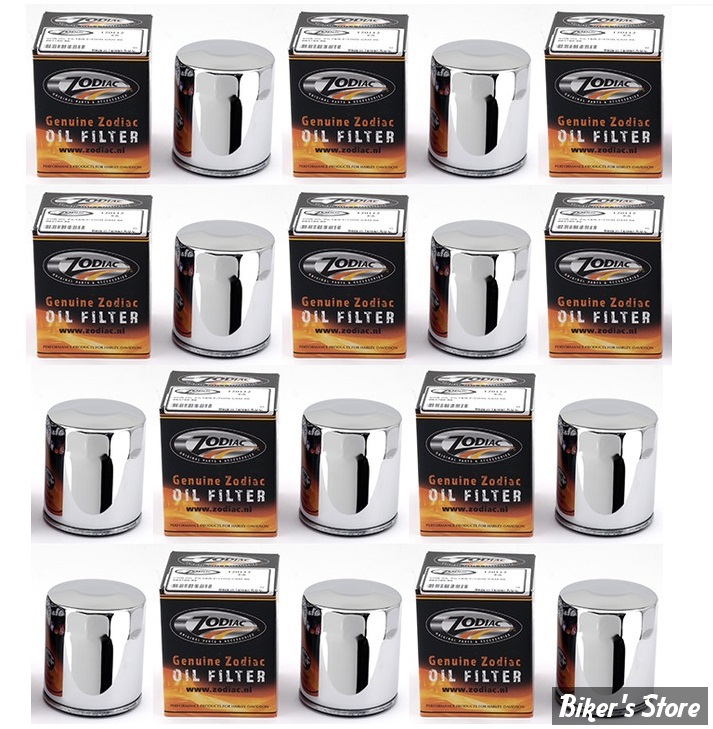 - FILTRE A HUILE - TWIN CAM 99UP / M8 17UP - ZODIAC - TYPE : QUALITE TWIN CAM - CHROME - 63731-99 / 63798-99 - LES 10 PIECES