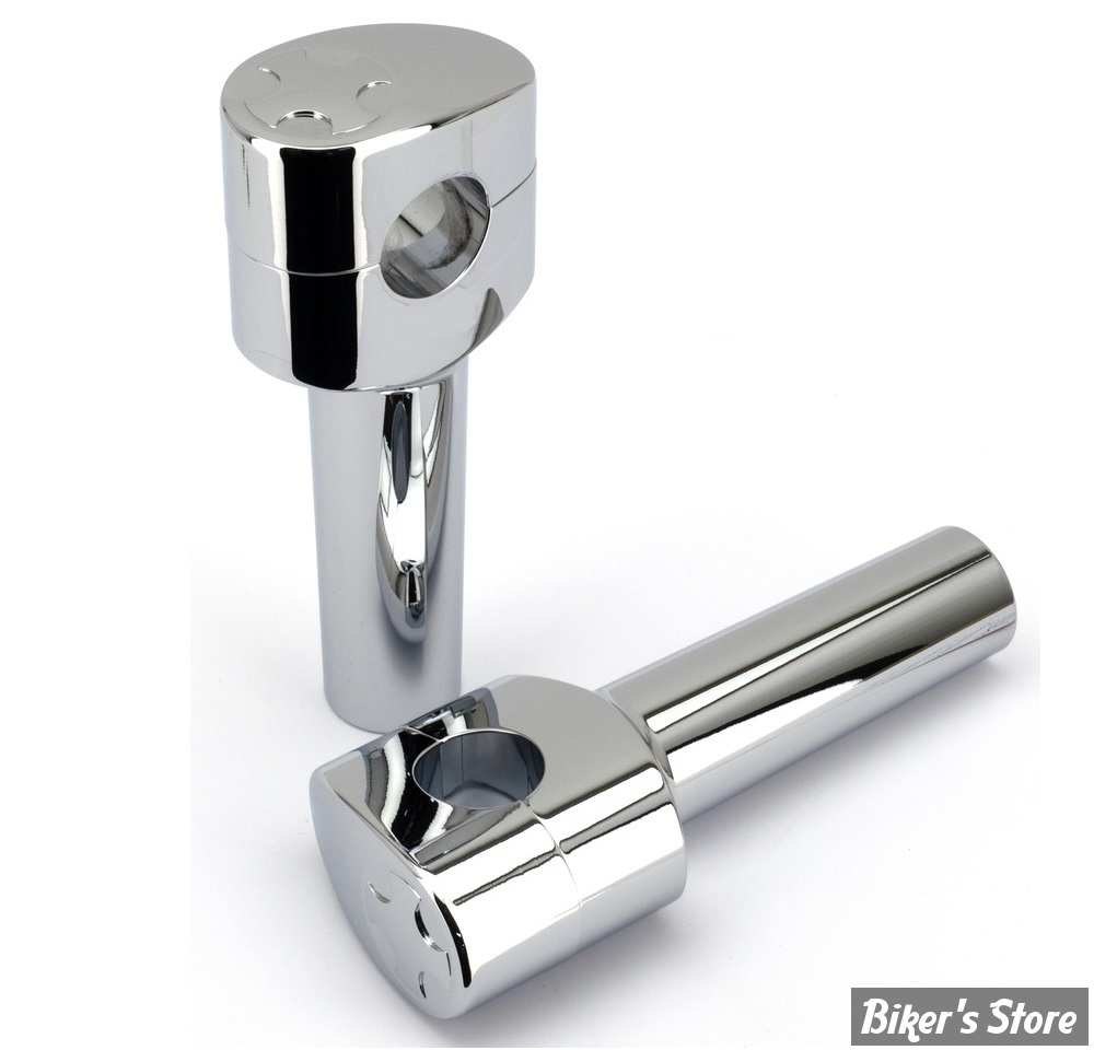 RISERS ZODIAC / CROSS BLADE - RISERS ZODIAC - FUSION OVAL CONIQUE - CROSS BLADE - HAUTEUR : 5" (127CM) - CHROME
