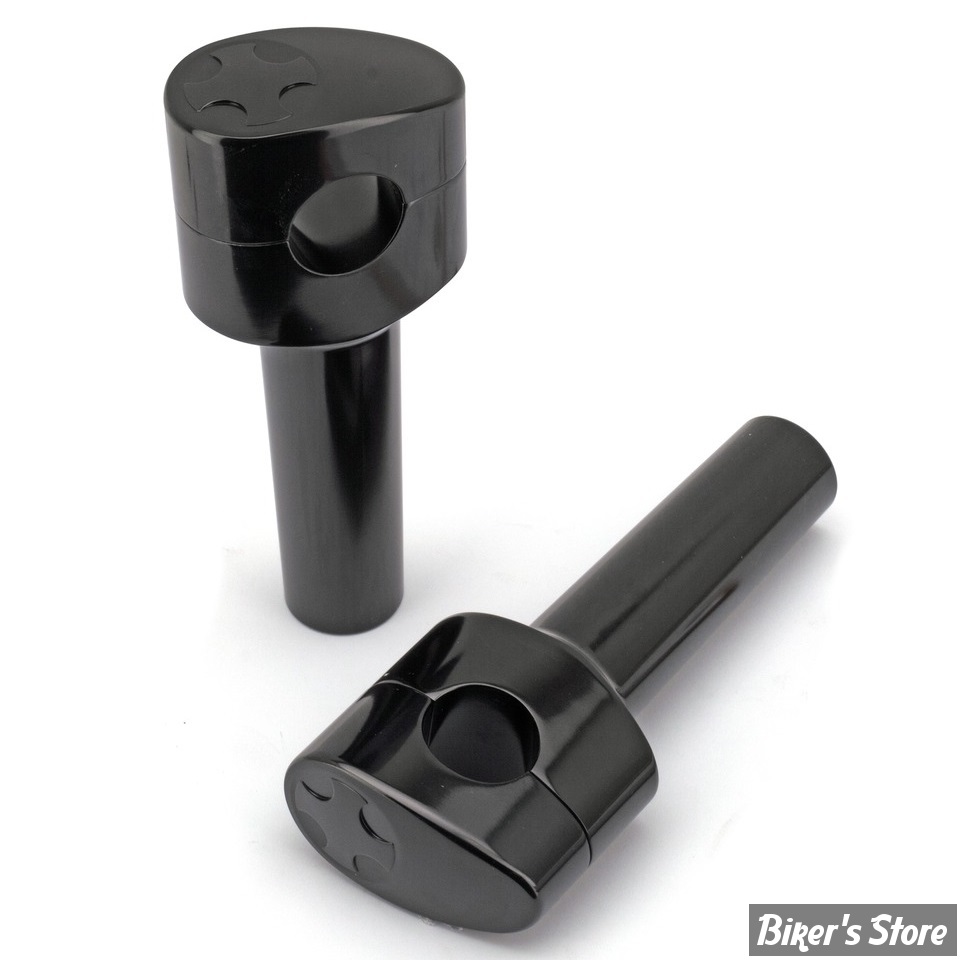 RISERS ZODIAC / CROSS BLADE - RISERS ZODIAC - FUSION OVAL CONIQUE - CROSS BLADE - HAUTEUR : 5" (127MM) - NOIR