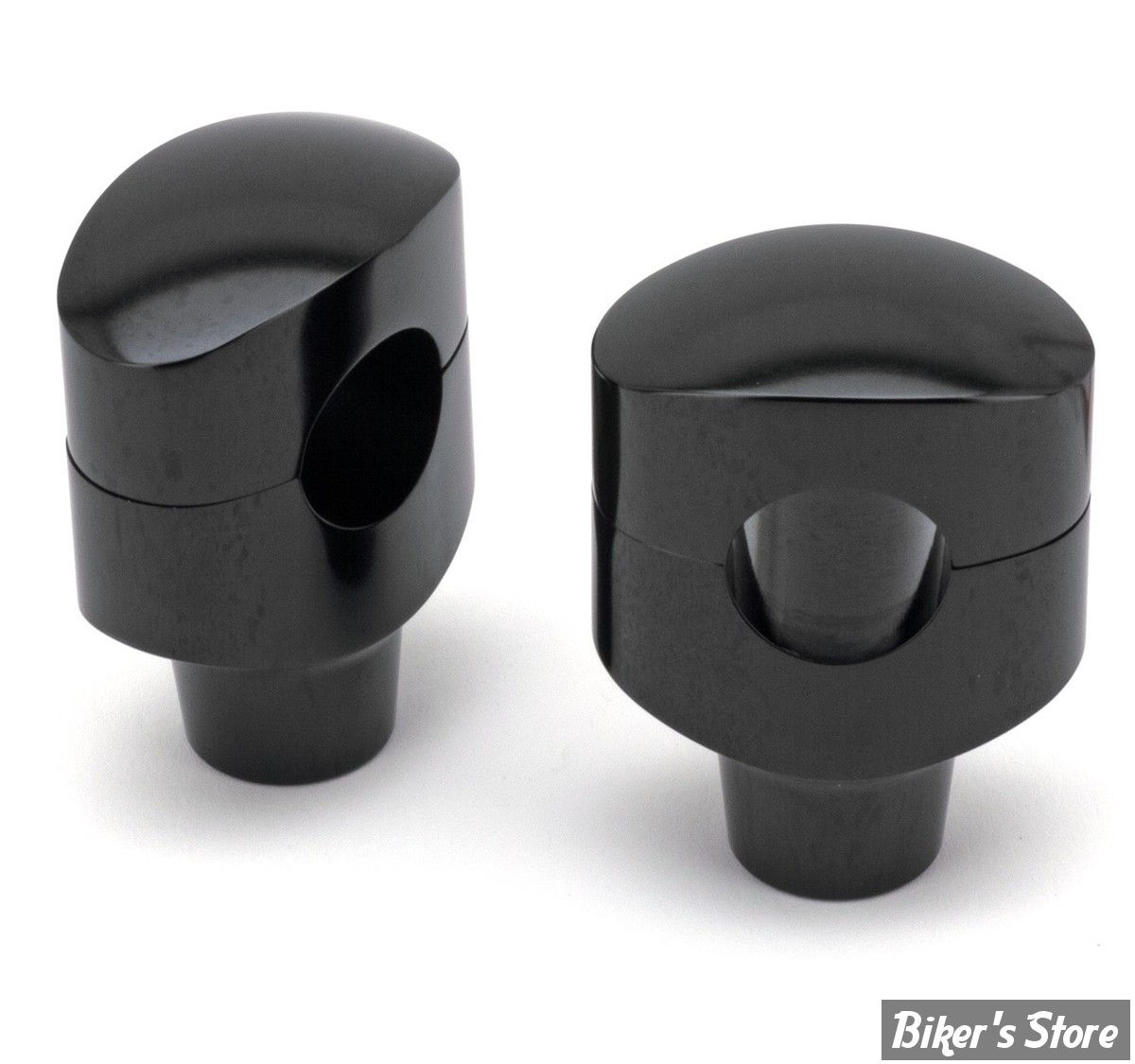 RISERS ZODIAC / SMOOTHIE - RISERS ZODIAC - FUSION OVALE - LISSE - HAUTEUR : 2" (50MM) - NOIR 