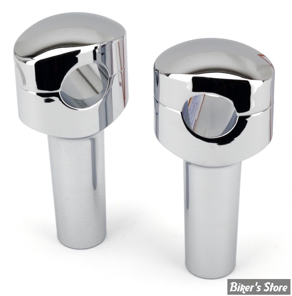 RISERS ZODIAC / SMOOTHIE - RISERS ZODIAC - FUSION OVALE - LISSE - HAUTEUR : 4" (100MM) - CHROME