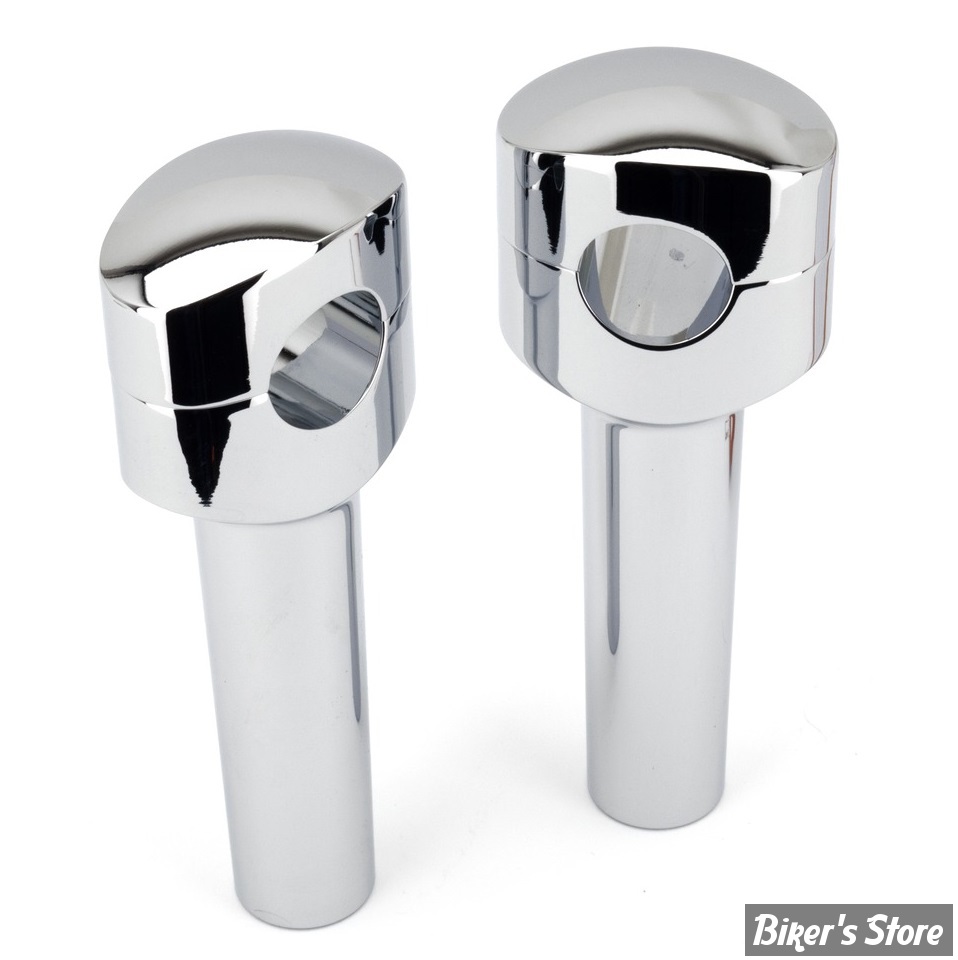 RISERS ZODIAC / SMOOTHIE - RISERS ZODIAC - FUSION OVALE - LISSE - HAUTEUR : 5" (127MM) - CHROME