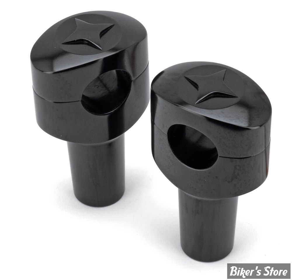 RISERS ZODIAC / LONE STAR - RISERS ZODIAC - OVALE FUSION - LONE STAR - HAUTEUR : 3" (76MM) - NOIR