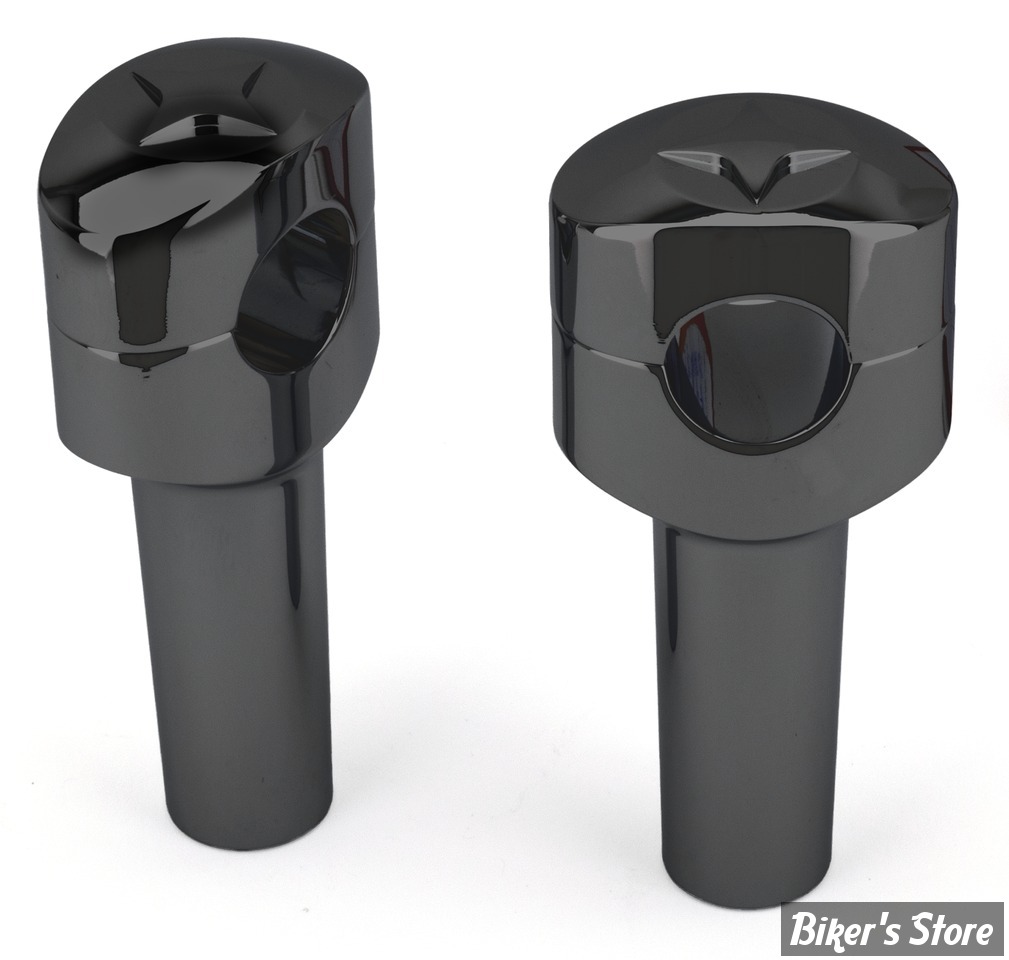 RISERS ZODIAC / LONE STAR - RISERS ZODIAC - OVALE FUSION - LONE STAR - HAUTEUR : 4" (100MM) - NOIR