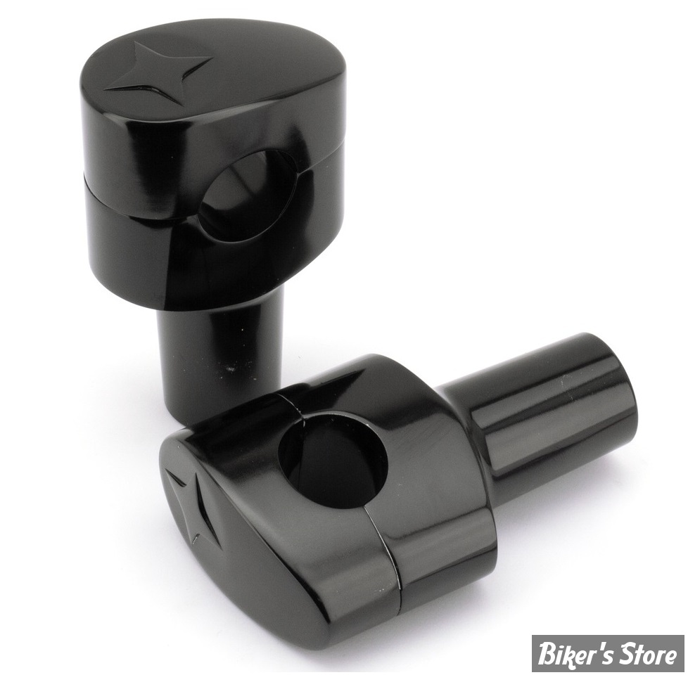 RISERS ZODIAC / LONE STAR - RISERS ZODIAC - OVALE CONIQUE FUSION - LONE STAR - HAUTEUR : 5" (127MM) - NOIR