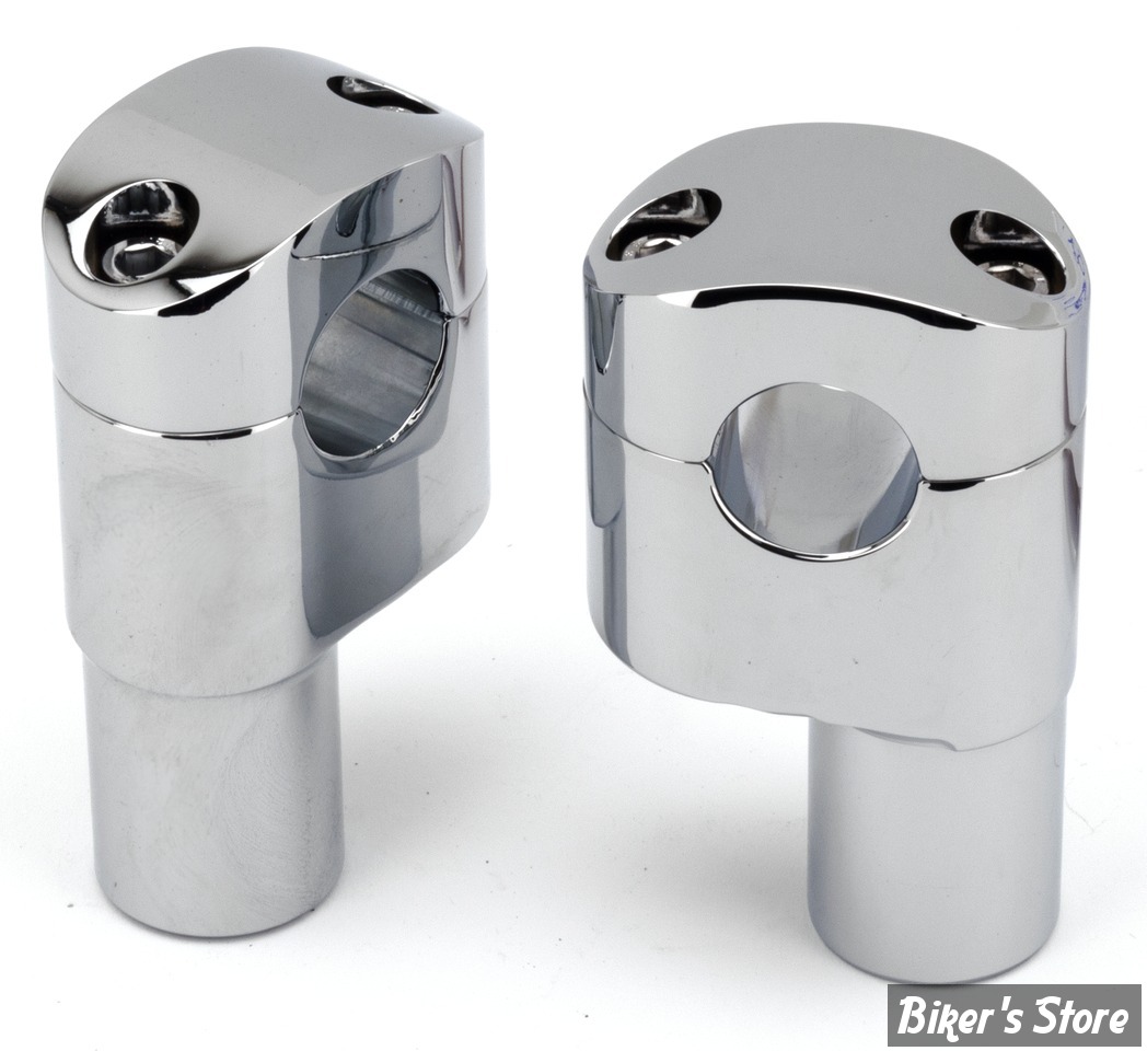 RISERS - HAUTEUR : 83MM / 2 1/4" - RISERS AVEC DÉPORT 12 MM - ZODIAC - CHROME