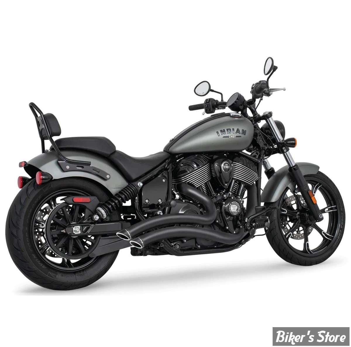 - ECHAPPEMENT - FREEDOM PERFORMANCE - INDIAN CHIEF 22UP THUNDERSTROKE - SHARP CURVE RADIUS - NOIR  / EMBOUT SLASH SUT NOIR - IN00441